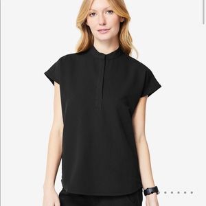 Figs Rafaela Scrub Top in Black